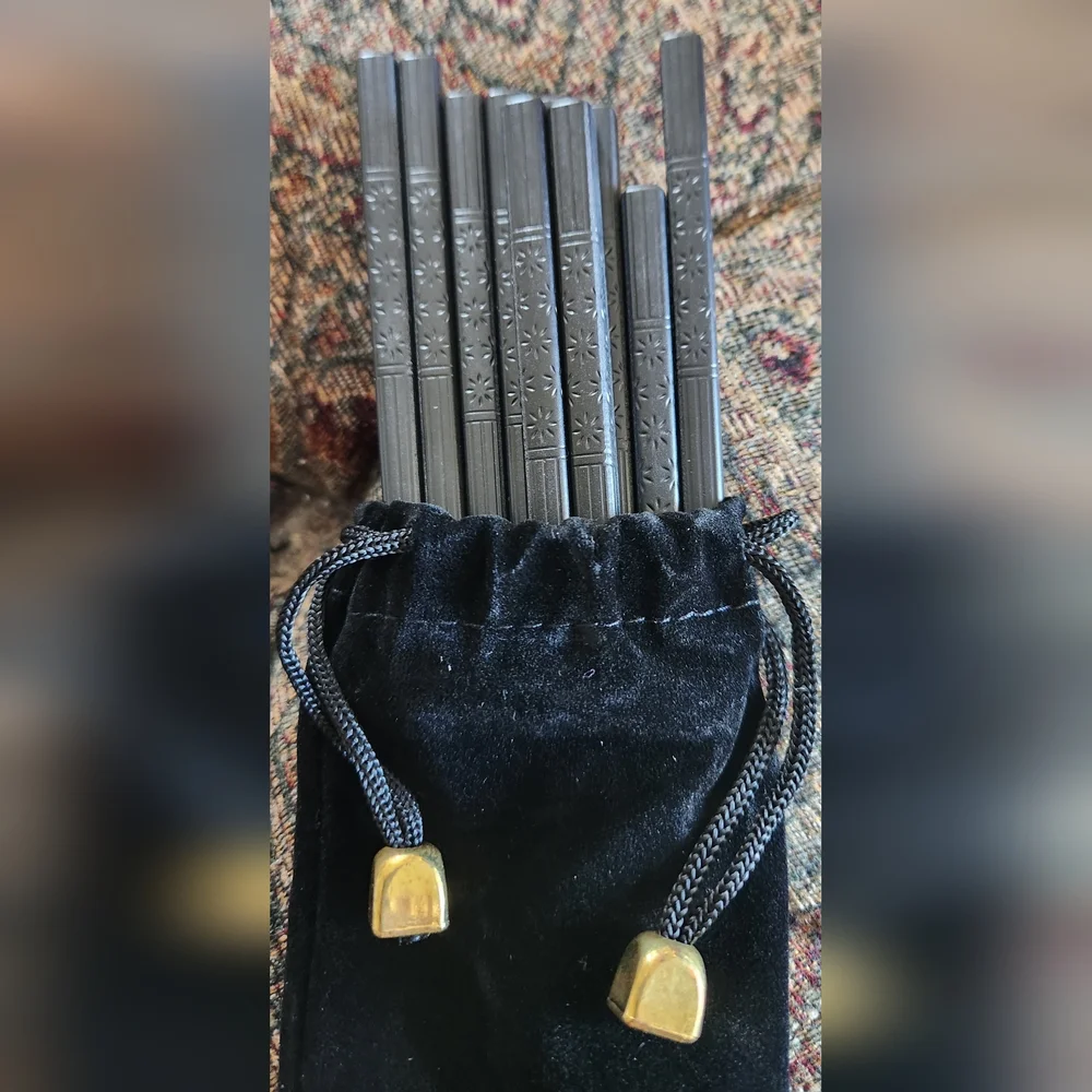 LOURMET Black Chopsticks 5 Pairs